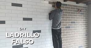 Cómo hacer una pared de ladrillo falso con poco dinero / DIY faux brick wall on a budget