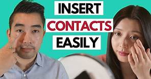 How to put in contact lenses (3 different methods) | Optometrist Tutorial