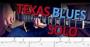 TEXAS BLUES ROCK Guitar Solo with TABS