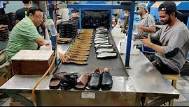 Hundreds of Hammering! Black Camel Leather Shoes Making Process at Oldest Handmade Shoes Factory