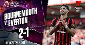 Bournemouth v. Everton 2-1 - Highlights & Goles | Premier League | Telemundo Deportes