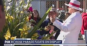 Rose Parade floats on display
