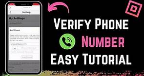 How to Verify Your Phone Number on Roblox !