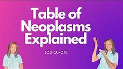 I10-CM Table of Neoplasms - MEDICAL CODING