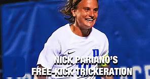 Duke Senior Nick Pariano's Free-Kick Trickeration Goal