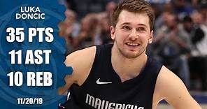Luka Doncic outscores Warriors in 1st Qtr, records historic triple-double | 2019-20 NBA Highlights