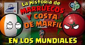 COSTA DE MARFIL Y MARRUECOS en los MUNDIALES 1930-2022 COUNTRYBALL