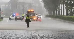 午後雷雨！ 嘉義市北港路交流道涵洞淹水 交通管制