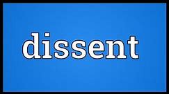Dissent Meaning