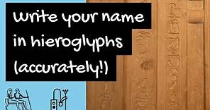 Egyptian hieroglyphic alphabet [and how to write your name in hieroglyphs accurately!]