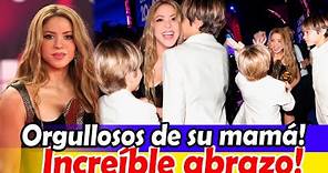 Shakira celebra junto a sus hijos!El increible abrazo de Milan y Sasha a Shakira en los Latin GRAMMY