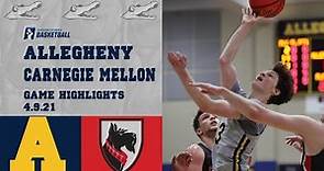 Allegheny Men's Basketball vs. Carnegie Mellon (4.9.21)