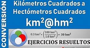 Conversión de Kilómetros cuadrados a Hectómetros Cuadrados - km² a hm²