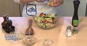 Como hacer el aliño para ensalada de Silvia Tortosa