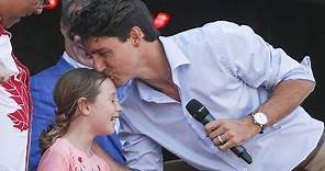 Justin Trudeau upstaged by daughter Ella-Grace at Calgary event
