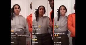 Queen Naija Sings with Trey on IG Live