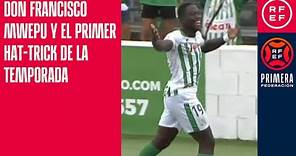 👏🏻 𝗗𝗢𝗡 Francisco Mwepu y el 𝗽𝗿𝗶𝗺𝗲𝗿 𝗵𝗮𝘁-𝘁𝗿𝗶𝗰𝗸 de la temporada en #PrimeraFederación