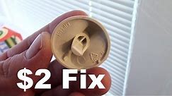 $2 Fix for Broken Dryer Knobs - GE, Whirlpool, Kenmore, Hotpoint