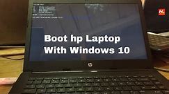 How to boot hp laptop with windows 10 using bootable usb drive