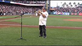 Mic Gillette National Anthem at SF Giants Game 4/9/14