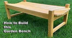 How to Build an Outdoor Garden Bench / Woodworking Project