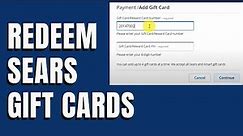 How To Redeem Sears Gift Cards Online