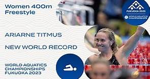 NEW WORLD RECORD | Ariarne Titmus | Women 400m Freestyle