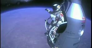 Red Bull Stratos - Skydiver Felix Baumgartner breaks sound barrier with world record free fall