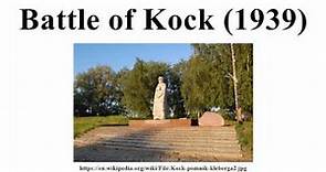Battle of Kock (1939)