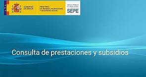 SEPE - Consulta de prestaciones y subsidios