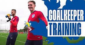 Dean Henderson & Angus Gunn's England U21 Goalkeeper Training | Inside Training