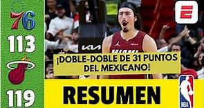 EL MEXICANO JAIME JAQUEZ BRILLÓ con 31 PUNTOS en victoria del MIAMI HEAT vs 76ers. RESUMEN | NBA