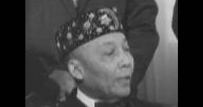 ELIJAH MUHAMMAD SPEAKS TO PRESS DAY AFTER MALCOLM X'S ASSASINATION: CAN463