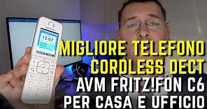Recensione MIGLIORE TELEFONO DECT cordless AVM FRITZ!FON C6 per casa e ufficio