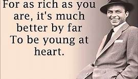 Frank Sinatra- Young at Heart Lyrics