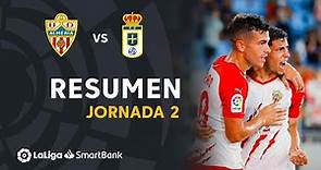 Resumen de UD Almería vs Real Oviedo (2-1)