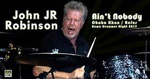 Legendary drummer John JR Robinson plays 'Ain't Nobody' groove at Remo Drummer Night
