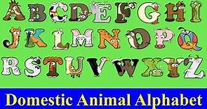 Domestic Animals for kids / Alphabet Animal A-Z / a-z pet animals / Alphabetimals ABC / Farm Animals