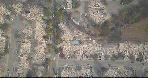 Drone footage of fire damage in Santa Rosa | Los Angeles Times