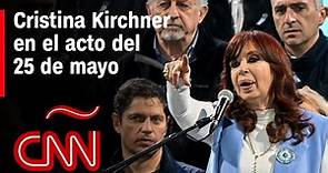 Cristina Fernández de Kirchner en el acto del 25 de mayo