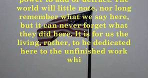 The Gettysburg Address - Abraham Lincoln 1863