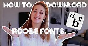 How to download Adobe Fonts