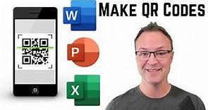 Quickly Make QR Codes in Microsoft Word, PowerPoint or Excel