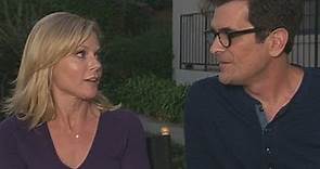 Modern Family: Julie Bowen and Ty Burrell on set interview in LA