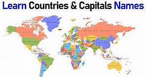 Learn Countries & Its Capitals Names | World Map | General Knowledge Video | Simple Way To Learn