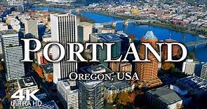 PORTLAND 🇺🇸 Drone Aerial 4K | Oregon USA United States of America