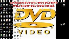 How to fix your dvd drive not playing but your cd drive plays