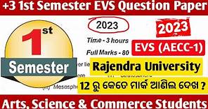 rajendra university 1st semester evs question paper 2023 // evs 1st semester question paper 2023