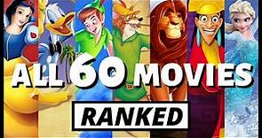 All 60 Animated Disney Movies - RANKED