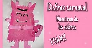 Disfraz CARNAVAL (monstruo de los colores ROSA) 👾 monster... GOMA EVA o FOAMY...